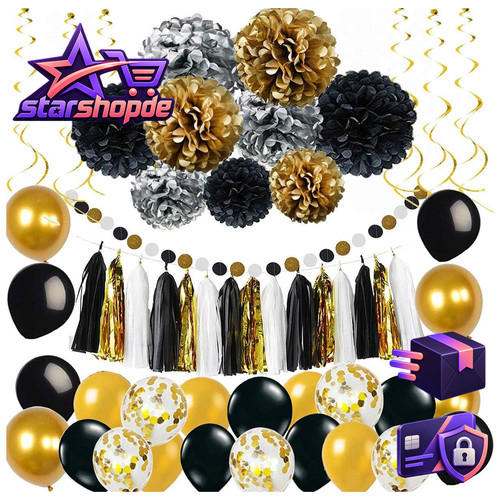 Party deko set gold silber - gold,