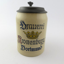 Antiker Bierkrug der Brauerei Kronenburg Dortmund (A)