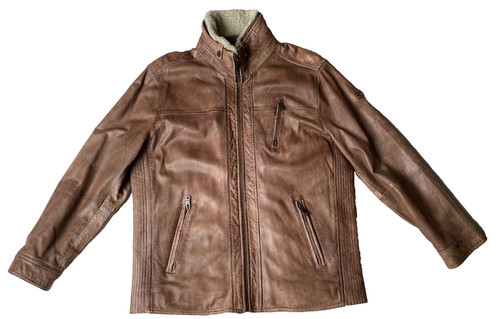 Camel active lamm lederjacke - camel,
