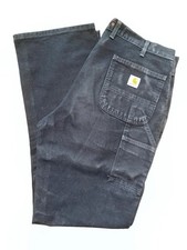 Carhartt Washed Duck Dungaree Pant Hose Schwarz W36/L36 RN 14806