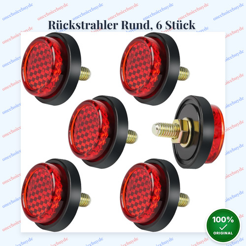 Reflektor rund 24mm - 24mm, rot