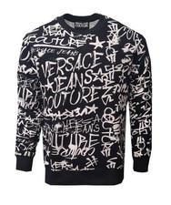 Versace Jeans Couture Graffiti Sweatshirt Pullover Schwarz Weiß Größe S M L...