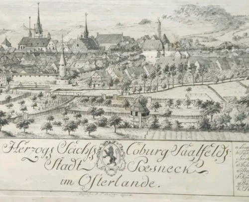 Ansicht pößneck 1781 sächs - ansicht,