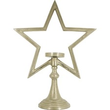 Designer Kerzen Teelichthalter gold  in festlicher Sternform 46cm - 14.5C