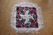 Trachtentuch mit Fransen weiß