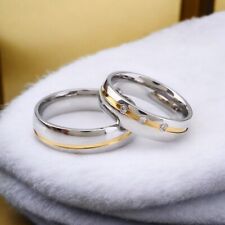 Luxus Ehering Trauring Verlobungsring Edelstahl Titan Partnerring Paar Ringe