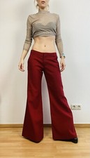 Vintage MISS SIXTY 28 Schlaghose Hose Sehr Weites Bein Burgundy &21