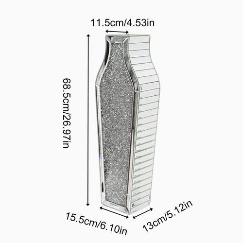 Diamant bodenvase 68cm groß - bodenvase,