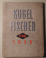 alter Kalender FAG Kugelfischer 1938, unbenutzt, auf jeder Seite 1 Foto, selten