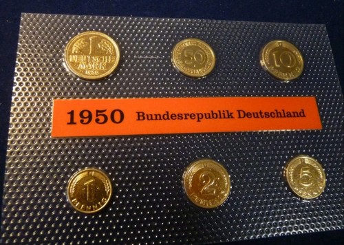 Münzsatz pfennig bis - dm,