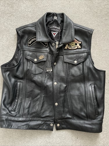 Vintage leder motorrad - leder, weste