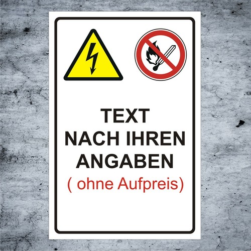 Elektro warnschild feuer - elektro,