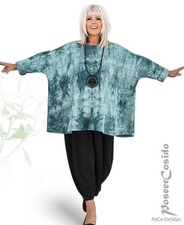 LAGENLOOK Pullover Pulli Strick-Überwurf grün 46 48 50 52 54 56 58 XL-XXL-XXXL