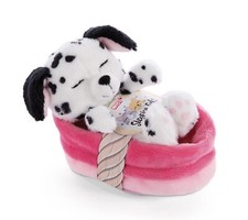 Kuscheltier Hund im Körbchen 12 cm – Sleeping Pets Plüschtier Dalmatiner für ...