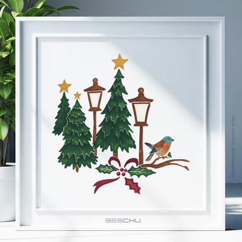 Winterlandschaft tannenbaum - winterlandschaft,