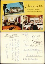 Tossens-Butjadingen Mehrbildkarte Pension Schild Strandallee 1970