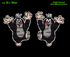 2x Kleiner Maulwurf Aufkleber