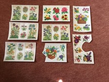 35 Abziehbilder Wasserbilder Schiebebilder Blumen DDR