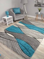 Grau Türkis Matte Teppiche