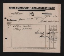 BALLENSTEDT, Rechnung 1930