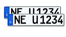 2 x Kfz Kennzeichen | 520 x