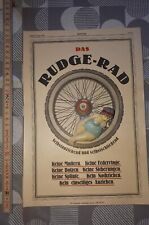 1921 ORIG. REKLAME RUDGE MOTORRAD CARL HASSE & WREDE BERLIN AUTORADNABEN
