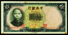 Central Bank of China. 10 Yuan