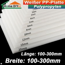 PP Platte Zuschnitt Dicke