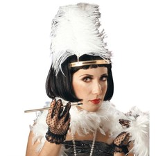 20er 30er Jahre Charleston Perücke schwarz Mode Damenperücke Kostüm Accessoire