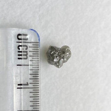 Rohdiamant Unbearbeitet Diamant 0,75TCW 5,8MM Natürlich Grau Herzform "Video"