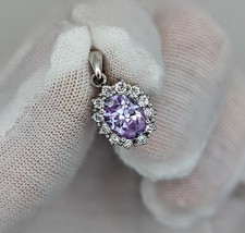 Wunderschöner 925 Silber Anhänger mit Amethyst und Zirkonia Schmuck Damen
