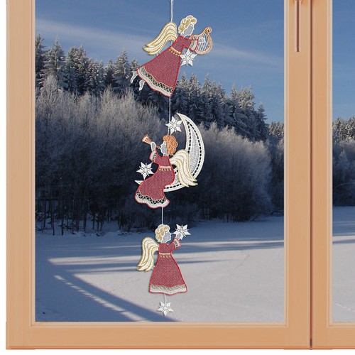 Girlande fensterbild engel - fensterbild, 3