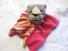 STERNTALER Schmusetuch Katze klein pink rosa Nickistoff & Frottee