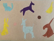 Schönes Collage 1950 Tier