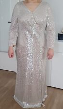 Abendkleid Pailetten Gold