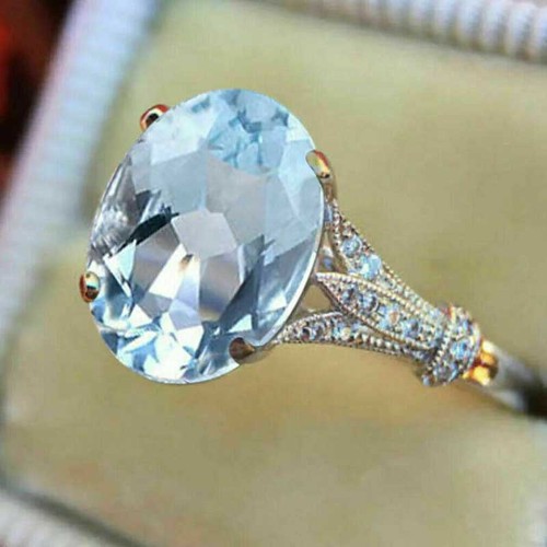 Aquamarin oval diamant - oval,