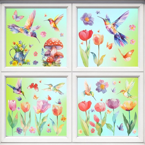 Fensterbilder blatt blumen - 9,