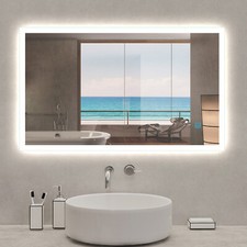 Badspiegel LED mit Beleuchtung Touch Badezimmerspiegel 50x70 80x60 100x60 120x70