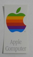 Aufkleber von Apple 80er Regenbogen