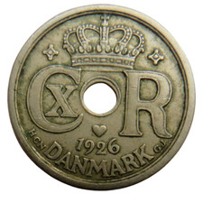 Münze Dänemark 25 Öre 1926