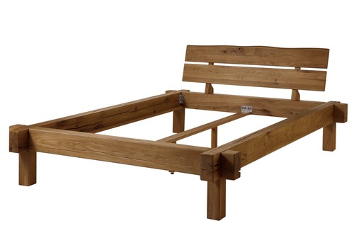 Balkenbett wildeiche 160x200 - wildeiche,