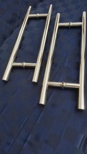 2 x Stangengriff Edelstahl hochglanz poliert Griffstange Stoßgriff Glastür 600mm