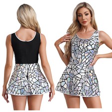 DE Damen Pailletten Kleid Mini