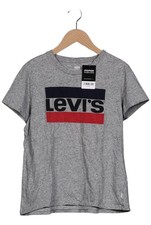Levis T-Shirt Damen Shirt Kurzärmliges Oberteil Gr. M Baumwolle Grau #l4s15lb