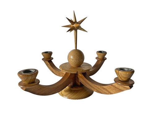 Vintage adventsleuchter mit - vintage,