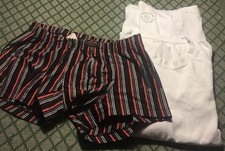 T-Shirt, Slip - TOM TAYLOR - Gr. 5, L - weiß - schwarz, rot, weiß, grau