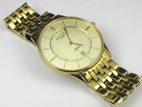 Herren rotary gold quarz uhr - gold,