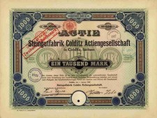 Steingutfabrik Colditz AG 1908