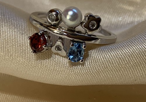 585 weißgold ring - 585, mit