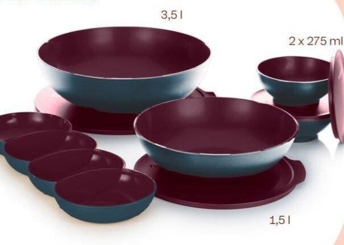 Tupperware allegra merlot set - allegra,